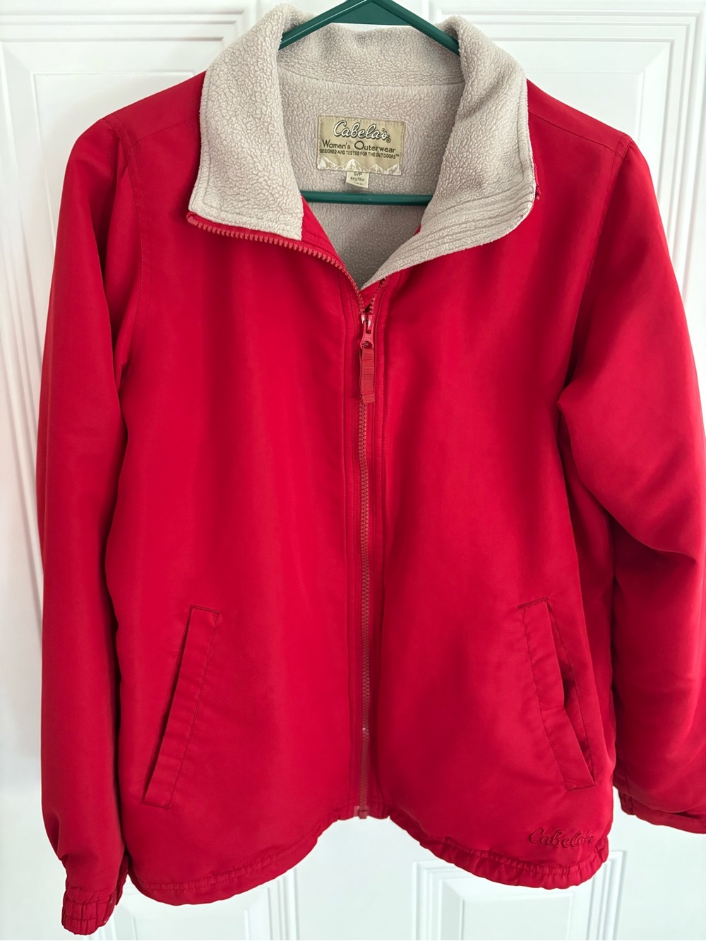 Cabela's Red Jacket with Fleece Lining